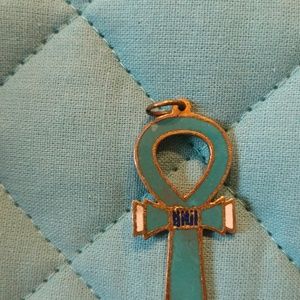 Turquoise Ankh ( Key of Life) Pendant.
